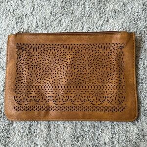 Laser cut leather envelope